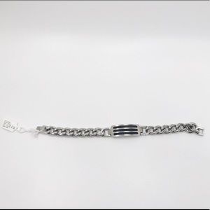 NWT Men’s Stainless Steel Chain Plate Bracelet